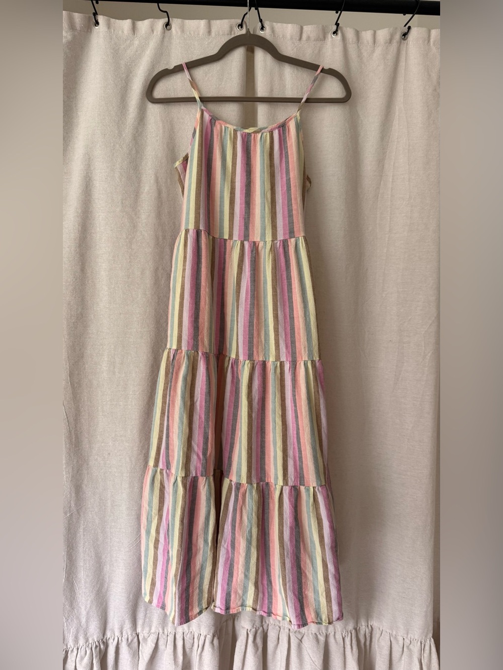 Cat & Jack Pastel Striped Maxi Dress in Mint, Pink, Cream